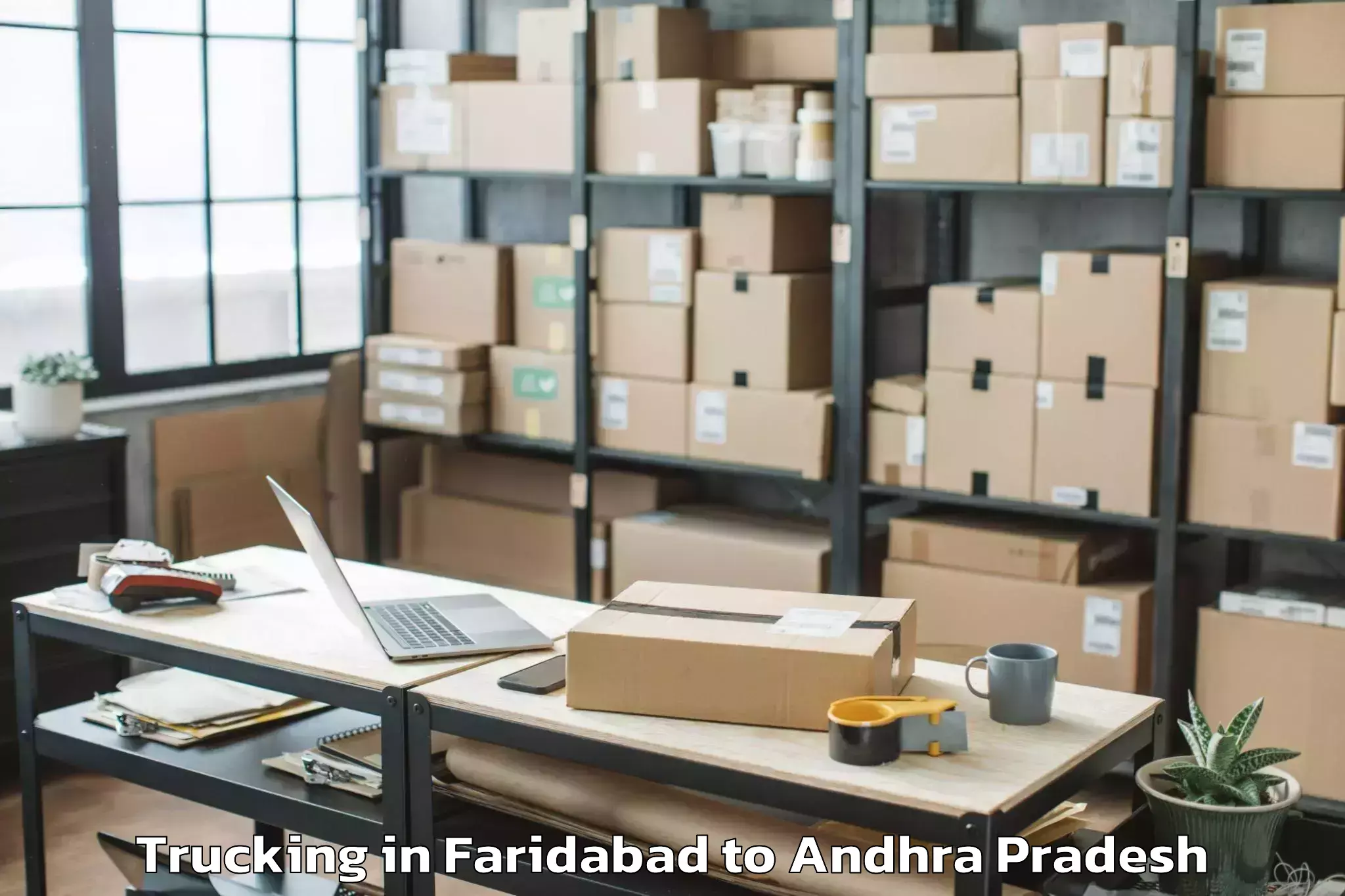 Easy Faridabad to Gk Veedhi Trucking Booking